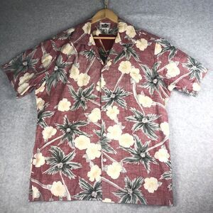 Vintage Hilo Hattie Button Up Shirt Men's XL Floral Hawaiian Made In Hawaii
